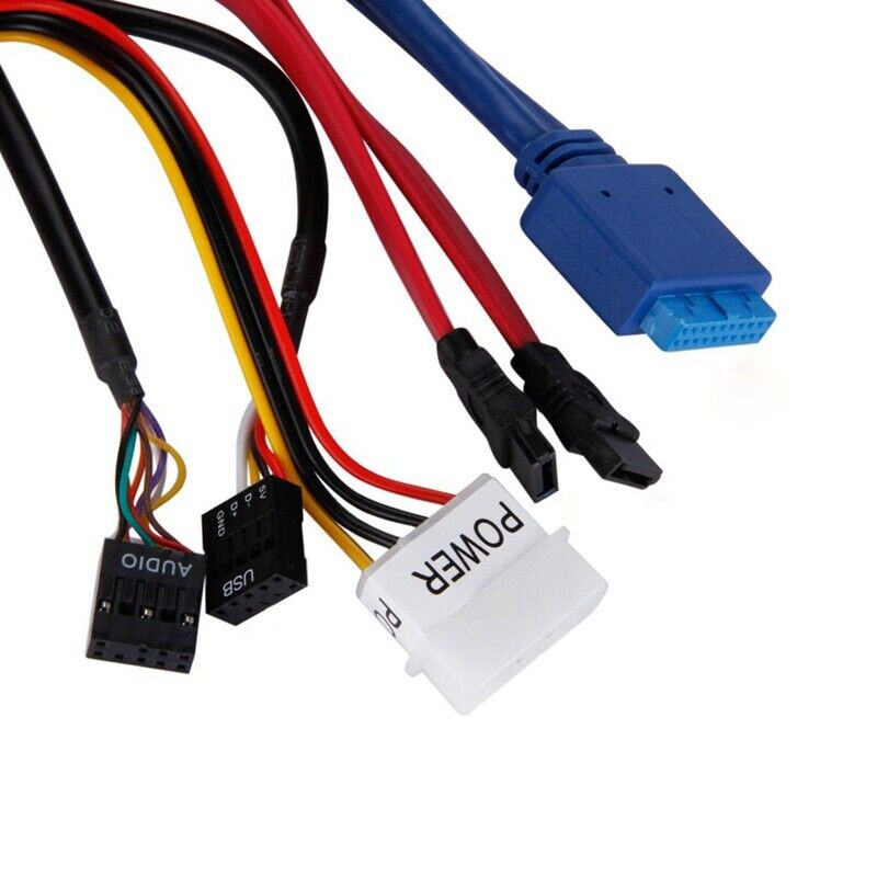 PC Front Panel 5.25" Dashboard Media Audio eSATA SATA Card Reader USB 3.0 Hub
