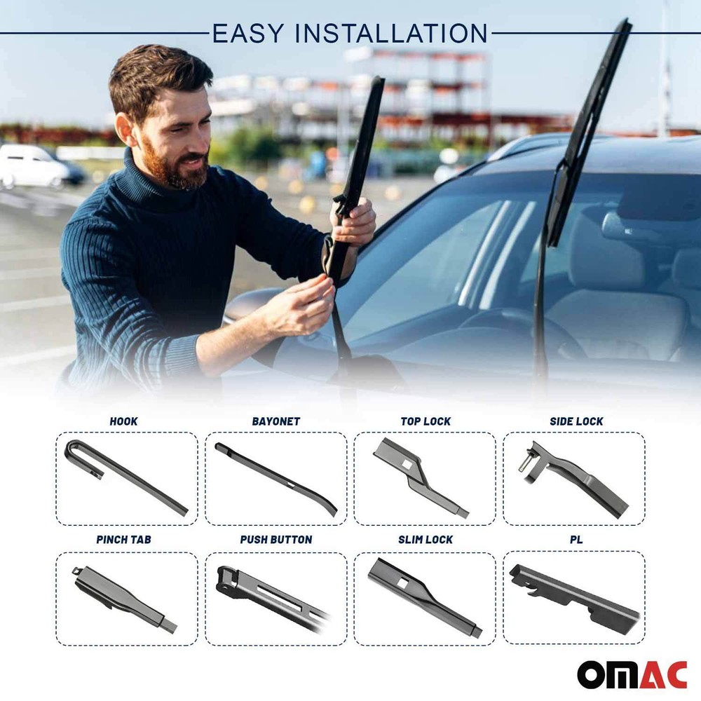 Front + Rear Wiper Blades Set fits GMC Yukon Windshield Windscreen Durable