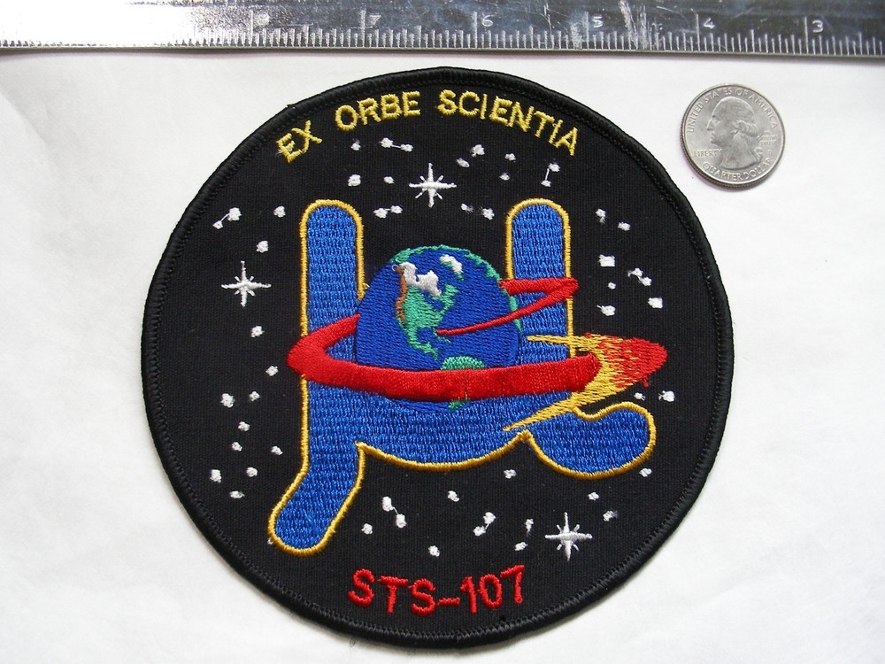 STS-107 Ex Orbe Scientia Patch NASA 5" Black Bordered Version Ug Science Space