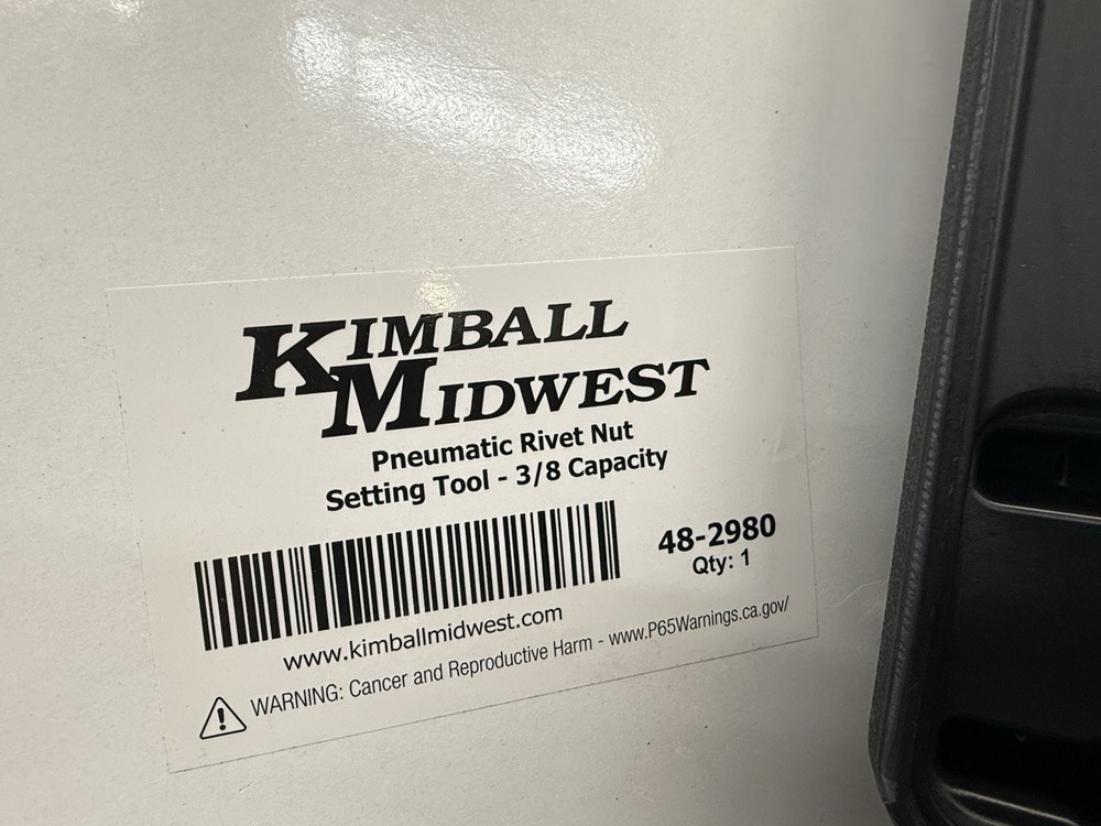 Kimball Midwest Pneumatic Rivet Nut Setting Tool 48-2980