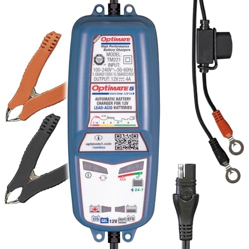 Tecmate Optimate 5 Start Stop Tm 221 6 Step 12V 4A Battery Saving