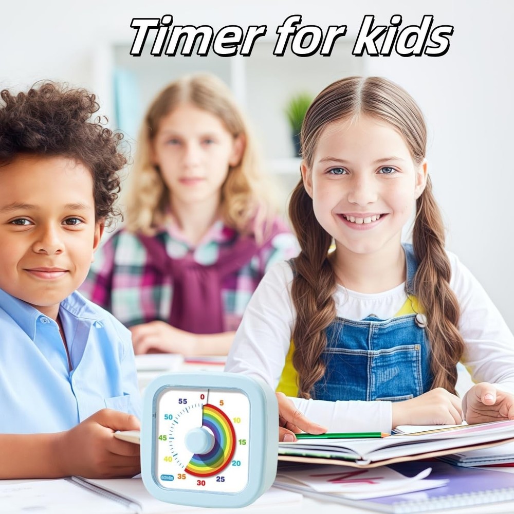 Kids Visual Timer Cute Rainbow 60 Minute Countdown Timer Time Management for...
