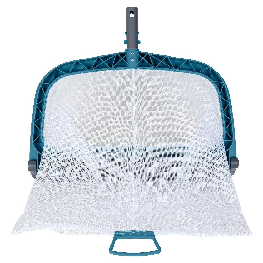 Pool Leaf Rake with Easy-Roll Wheels