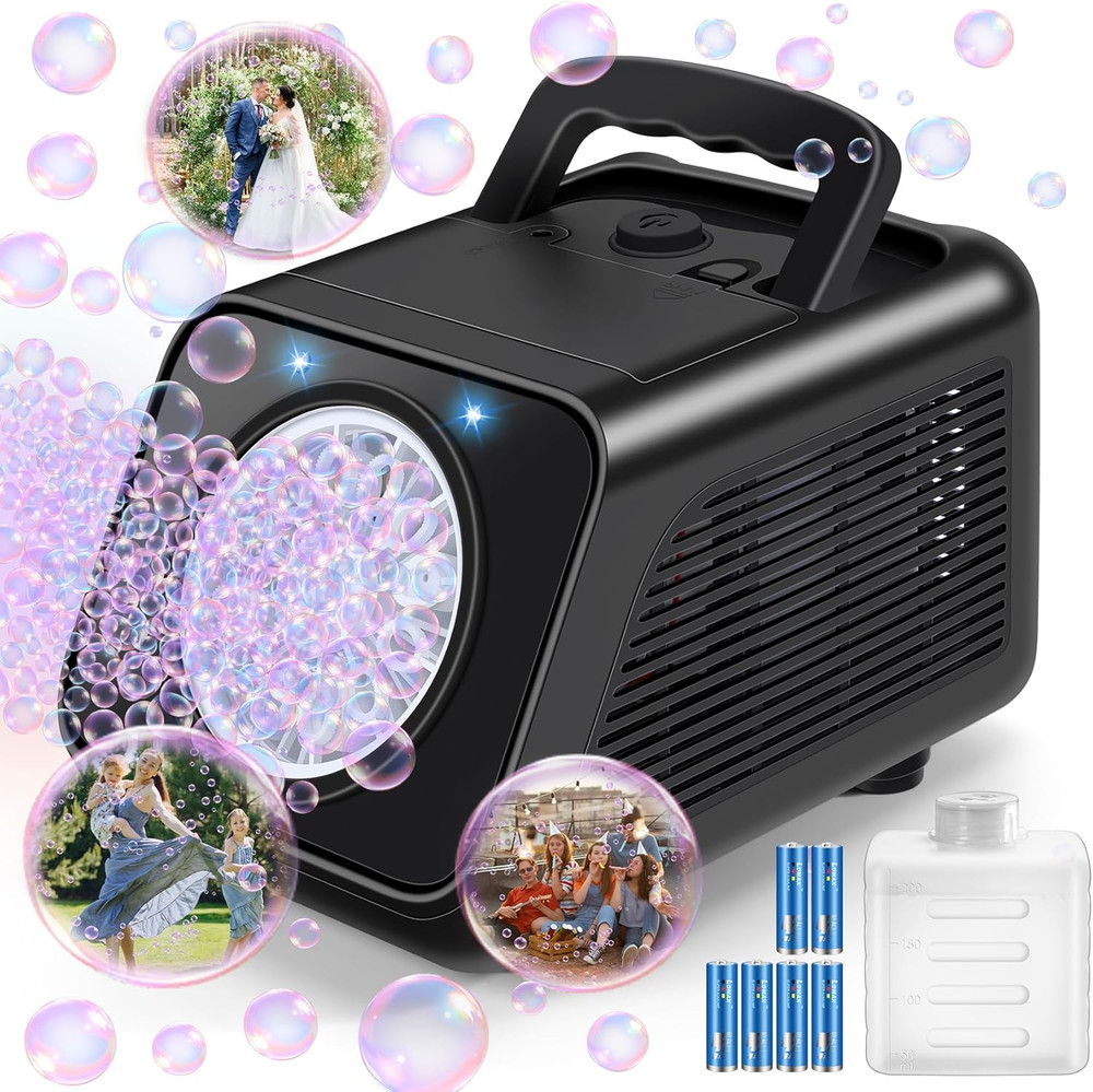 Bubble Machine Automatic Bubble Blower for Kids: Battery Operated Bubble Make...