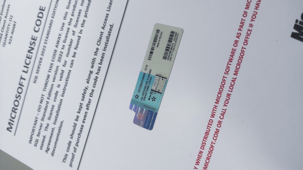 SQL Server 2022 Standard Unlimited Core & Unlimited User CALs with COA