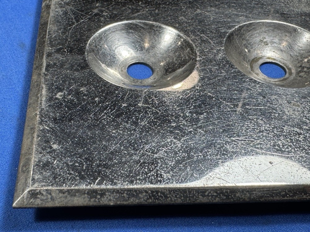 2 C.1910 Brass HART FLUSH SWITCH PLATES & 1 Hart & Hegeman Push Button Plate