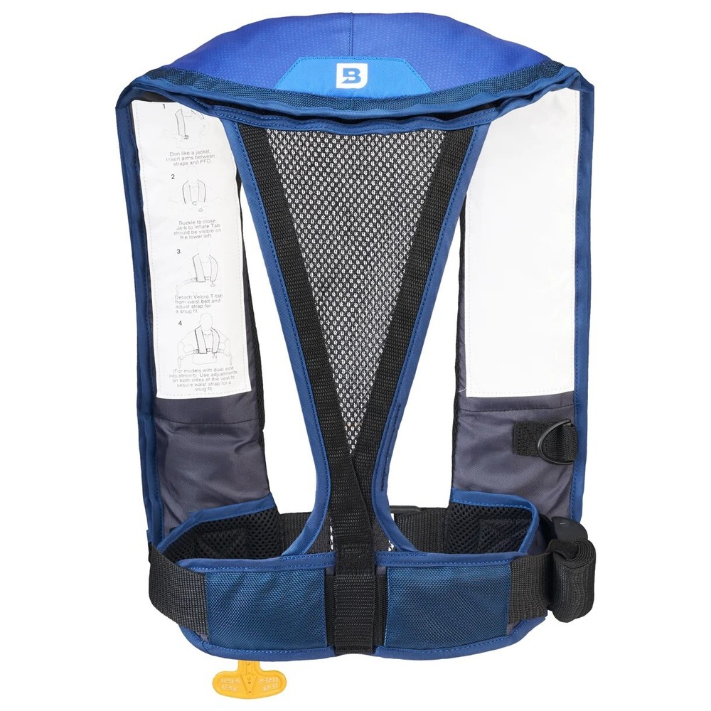 Bluestorm Atmos 40 Inflatable AUTOMATIC Life Jacket USCG Type 2 PFD, Navy Blue