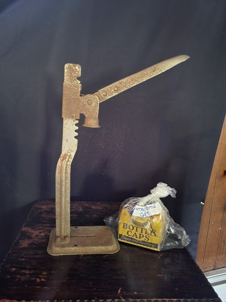 Vintage Climax Adjustable Bottle Capper Metal Industrial Bar Decor Rusted