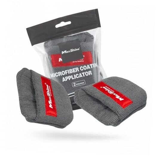 Universal Microfiber Coating Applicator Pads, 2-Pack | Finger Pocket Design,
