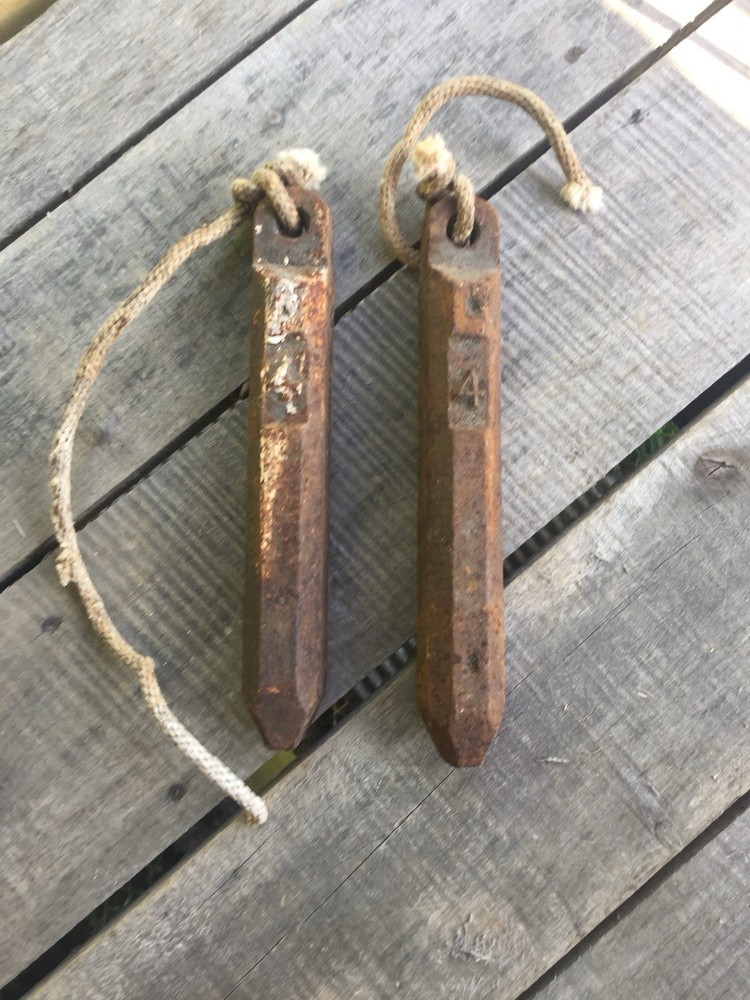 Antique Window Weights 4 Lb Each