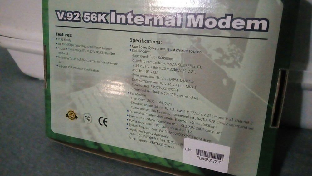 V.92 56K Internal Modem