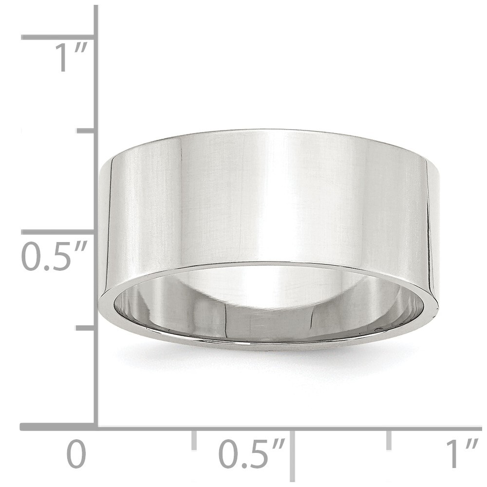 Sterling Silver 9mm Lightweight Flat Size 12 Band Ring