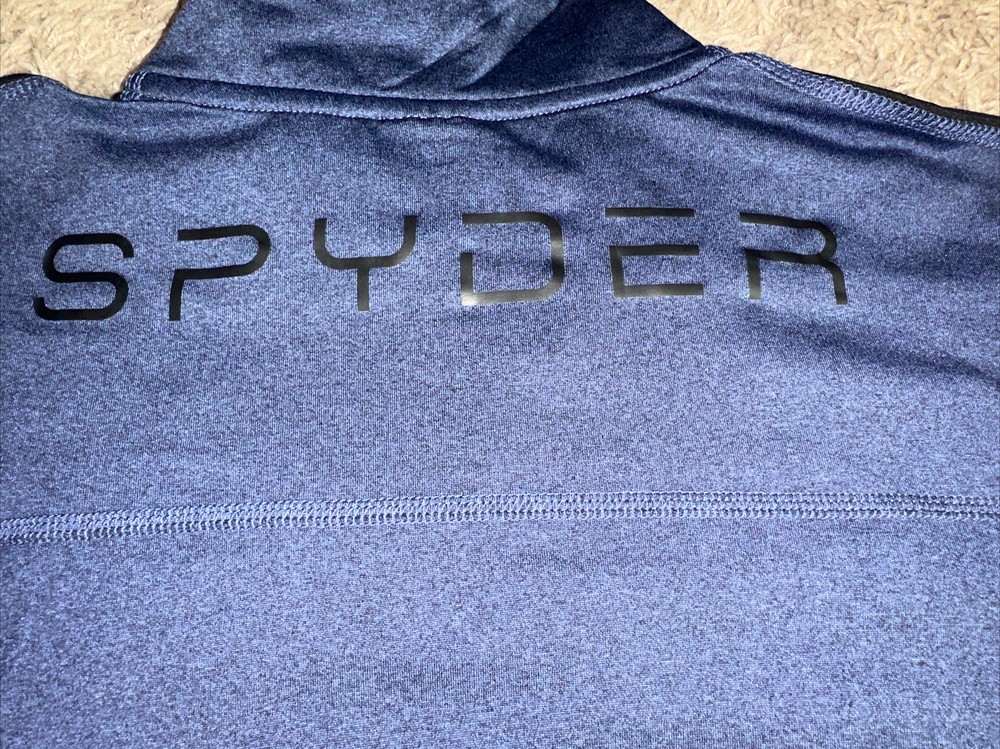 NEW Men's SPYDER Performance 1/4 Zip Pullover Medium Blue ProWeb