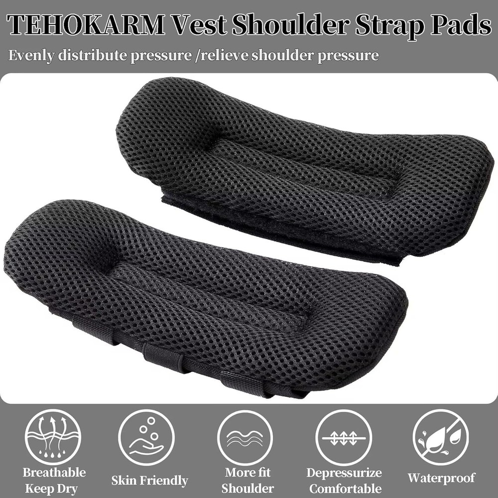 2 Pack Tactical Shoulder Strap Pads for 3'' Sling & Backpack Straps