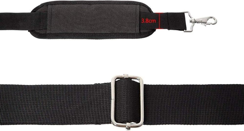 JAKAGO 61" Replacement Shoulder Strap, Padded Long Duffel Bag Strap Black