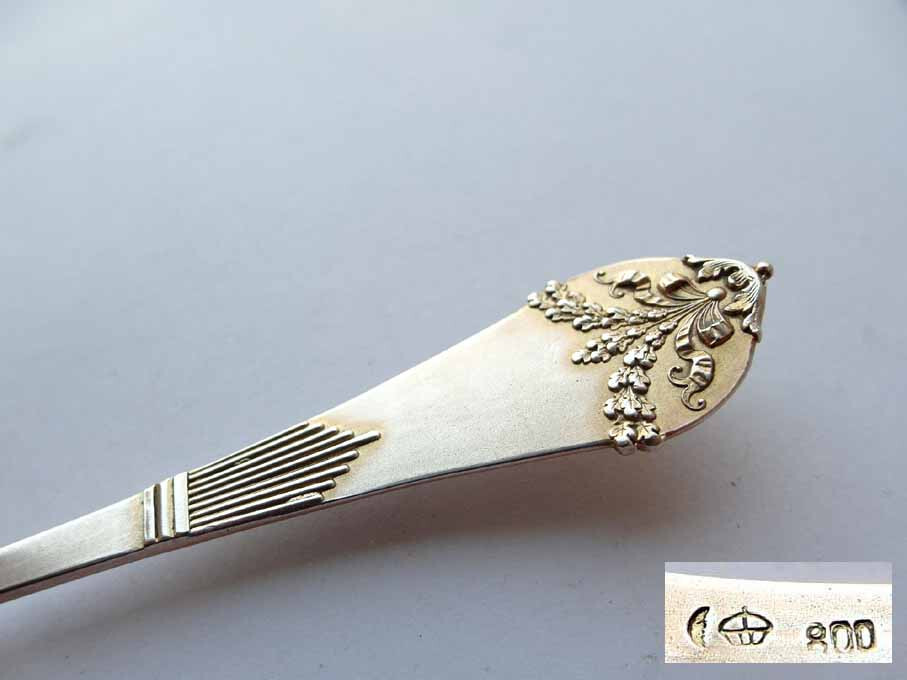 Serving Spoon/ Serving Spoon/ Cream Spoon/ Spoon 800 Silver Around 1900 G515