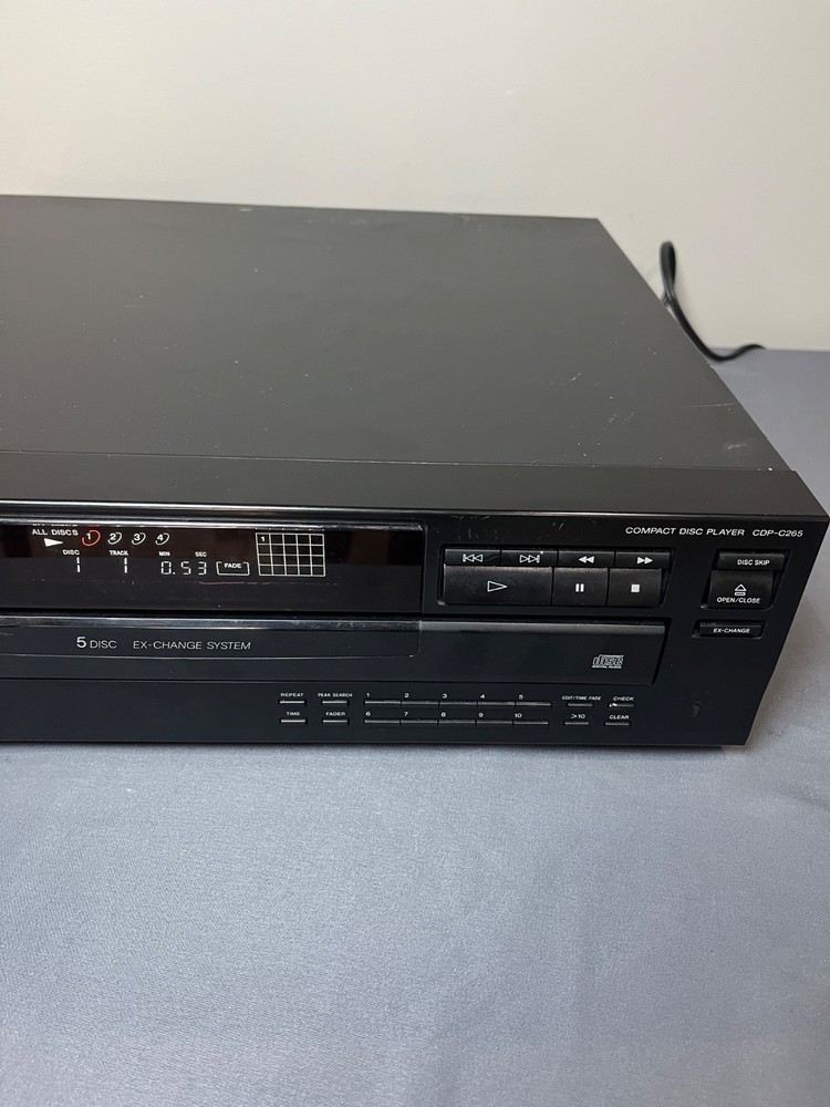 Sony CDP-C265 5-Disc Carousel CD Player Changer - TESTED & WORKING