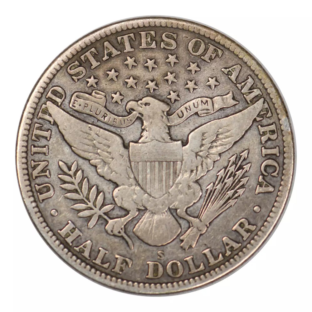 1915-S Barber Half Dollar Very Fine Condition