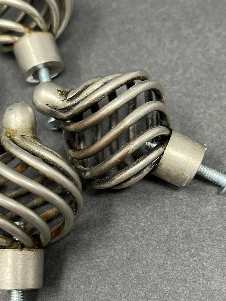 Spiral Metal Cabinet Drawer Pulls Knobs Set of 4 Used