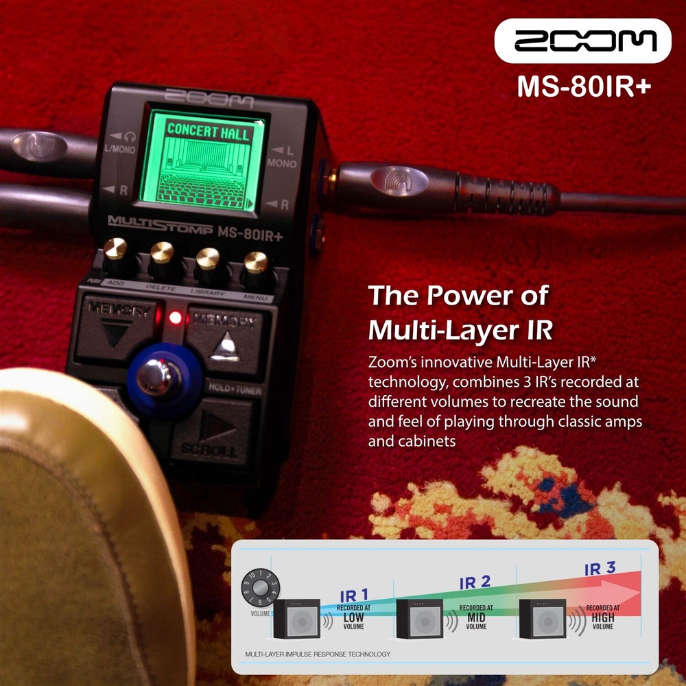Zoom MS-80IR+ Multistomp Multi-layer IR Pedal Bundle