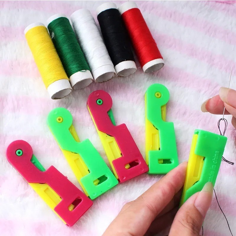 5 pcs Automatic Needle Threaders – Easy Thread Guide Tool for Elderly & Sewing