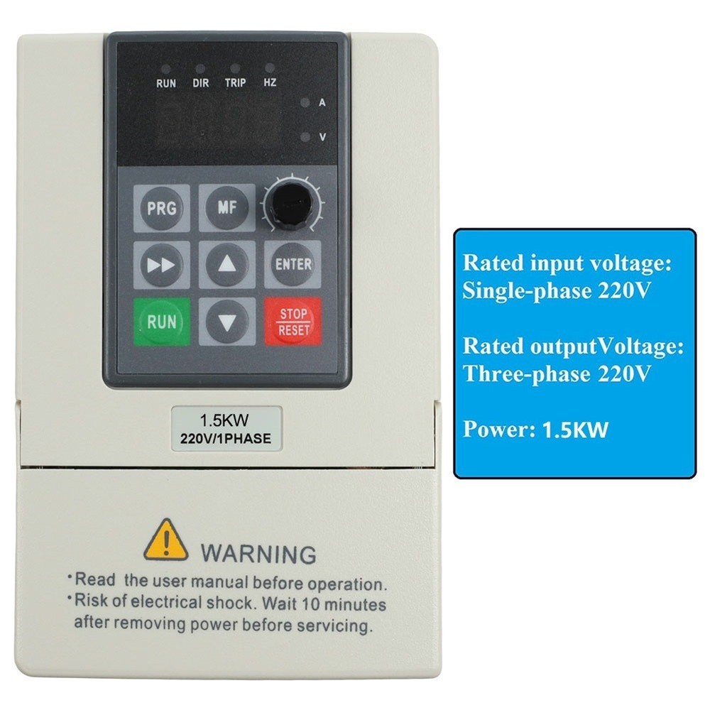 220V Input Variable Frequency Drive 3Phase Output 1 5KW for CNC Machines