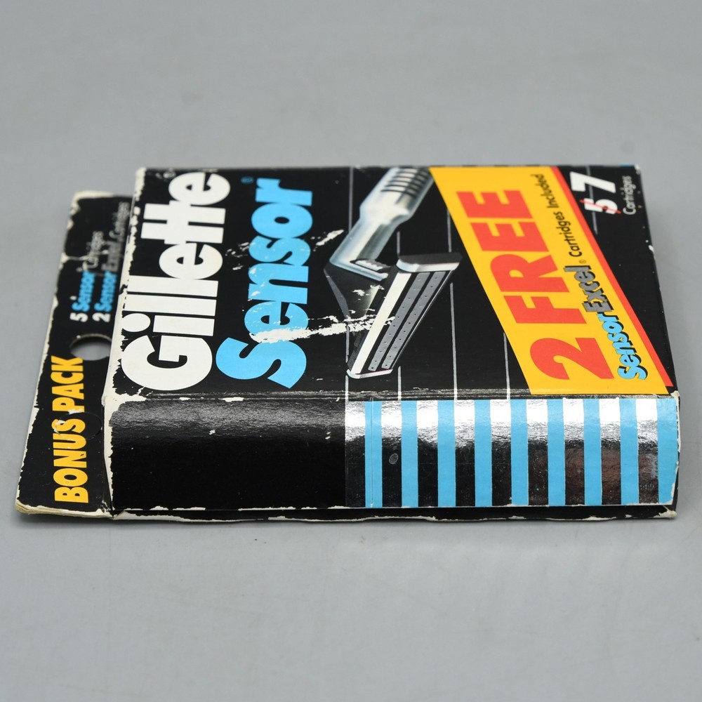 Gillette Sensor Cartridge 5 plus 2 Sensor Excel Refill Pack Vintage 1998 NEW