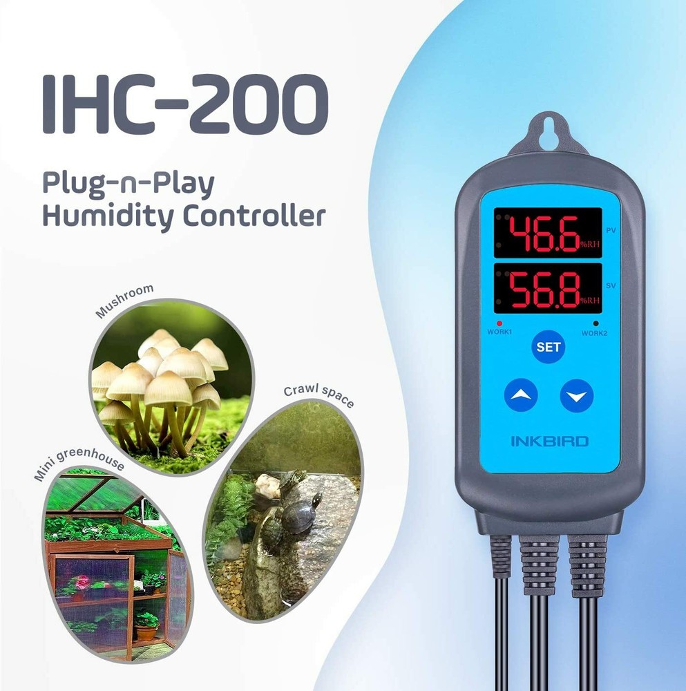 Heating Thermostat Temperature Controller ITC-308+Humidity Controller IHC-200 US