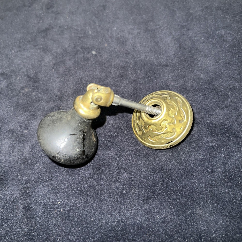 4 MATCHING ANTIQUE TEARDROP BLACK EBONIZED VICTORIAN PULLS