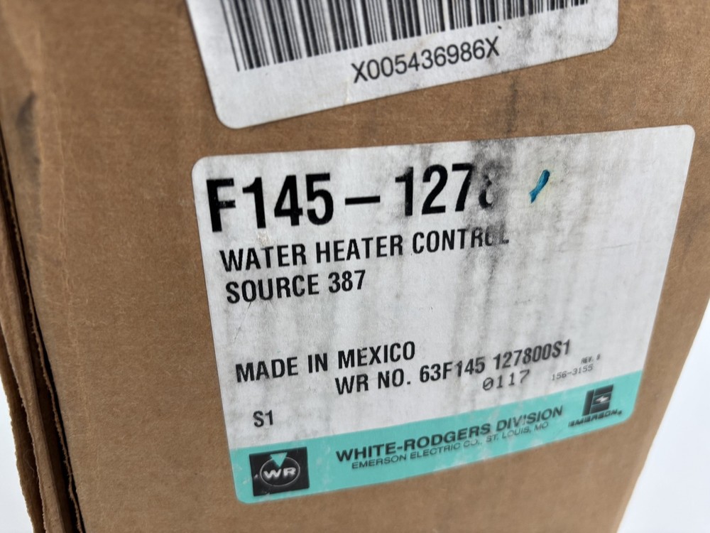 Sears White-Rodgers F145-1278 Source 387 Water Heater Control for Thermostat Rep