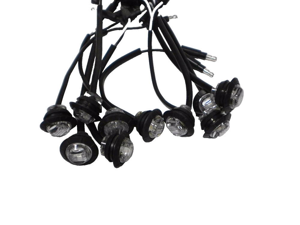 Fifteen 3/4" Maxxima Amber Clear LED Marker Lights