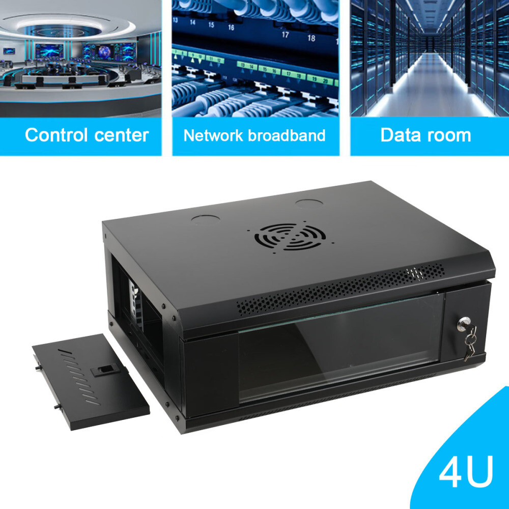 4U Wall/ Floor Mount Server Cabinet Network Server Data Cabinet Enclosure Rack