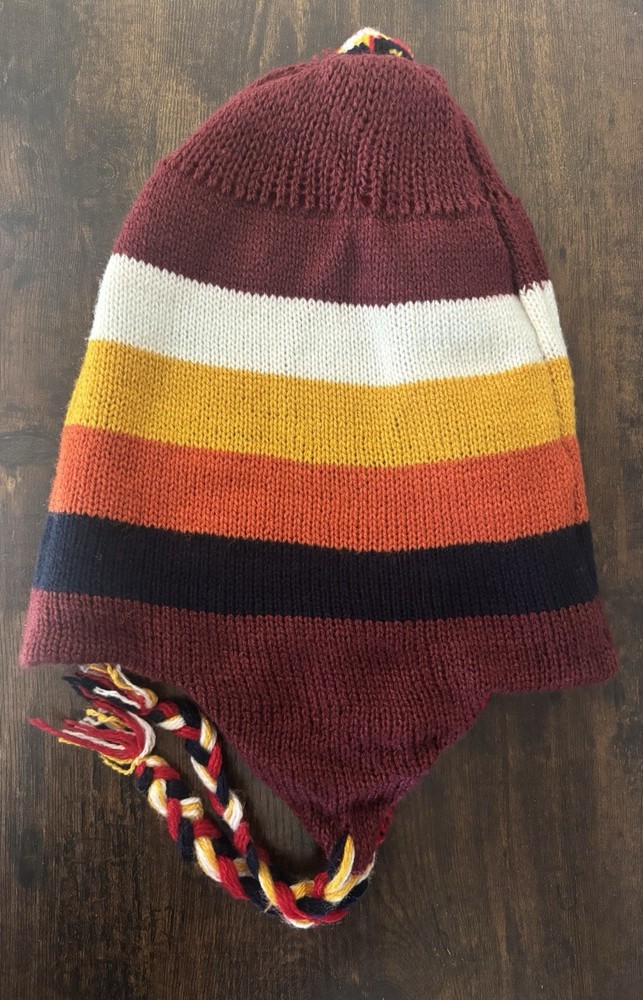 Peruvian Chullo Handmade Wool Beanie Cap Reversible