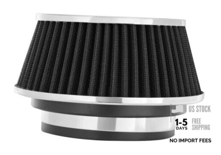 Universal Clamp-On Air Filter: High Performance, Washable Filter: Round
