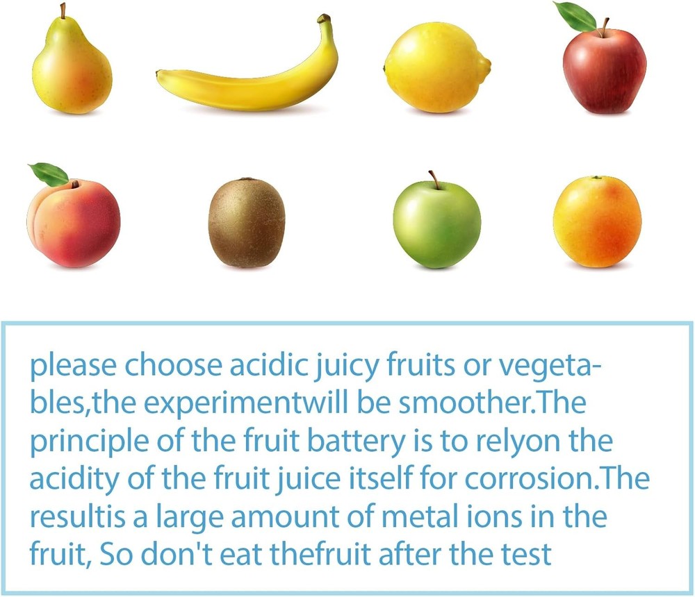Fruit Battery Science Experiment Kit with Instruction, Potato...