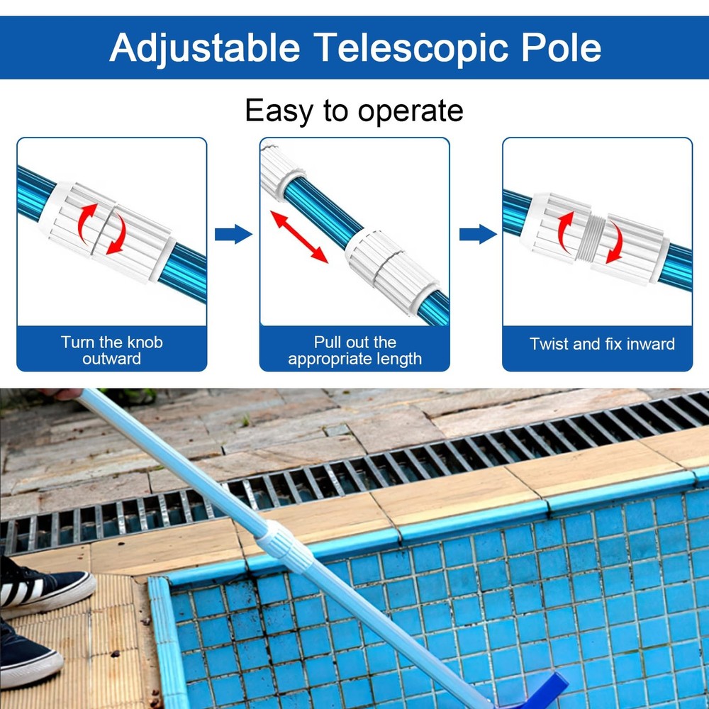 Pool Telescoping Pole Cam Lock Replacement 2pc & Pole Grip Handle Replacement..