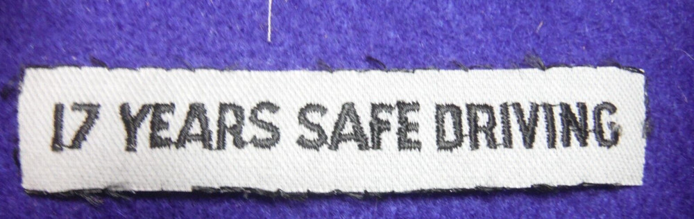 17 years safe driving rocker patch