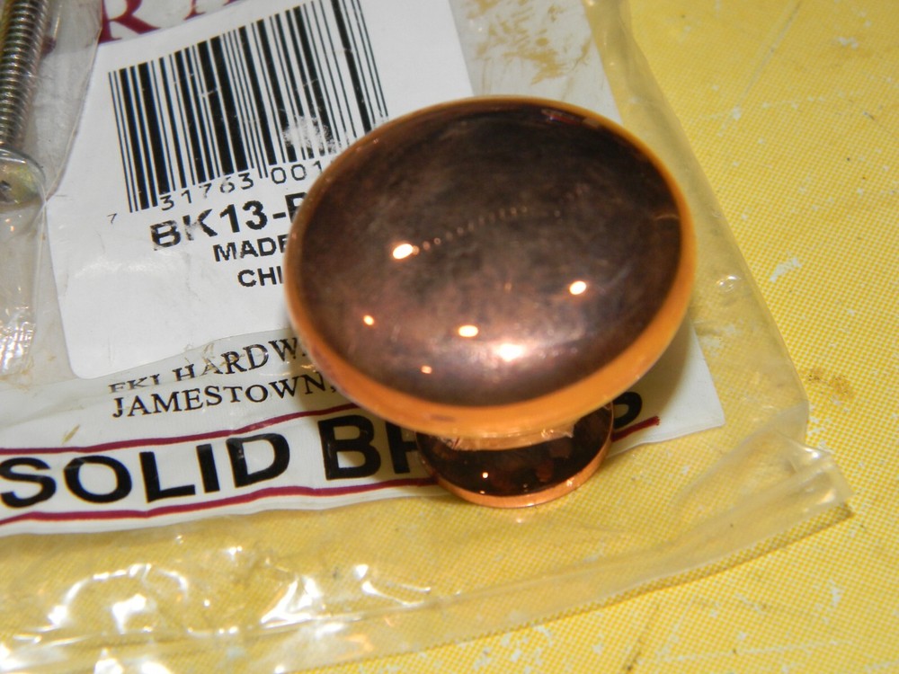 Period Brass BK13-PCO Polished Solid Brass Knob Pull