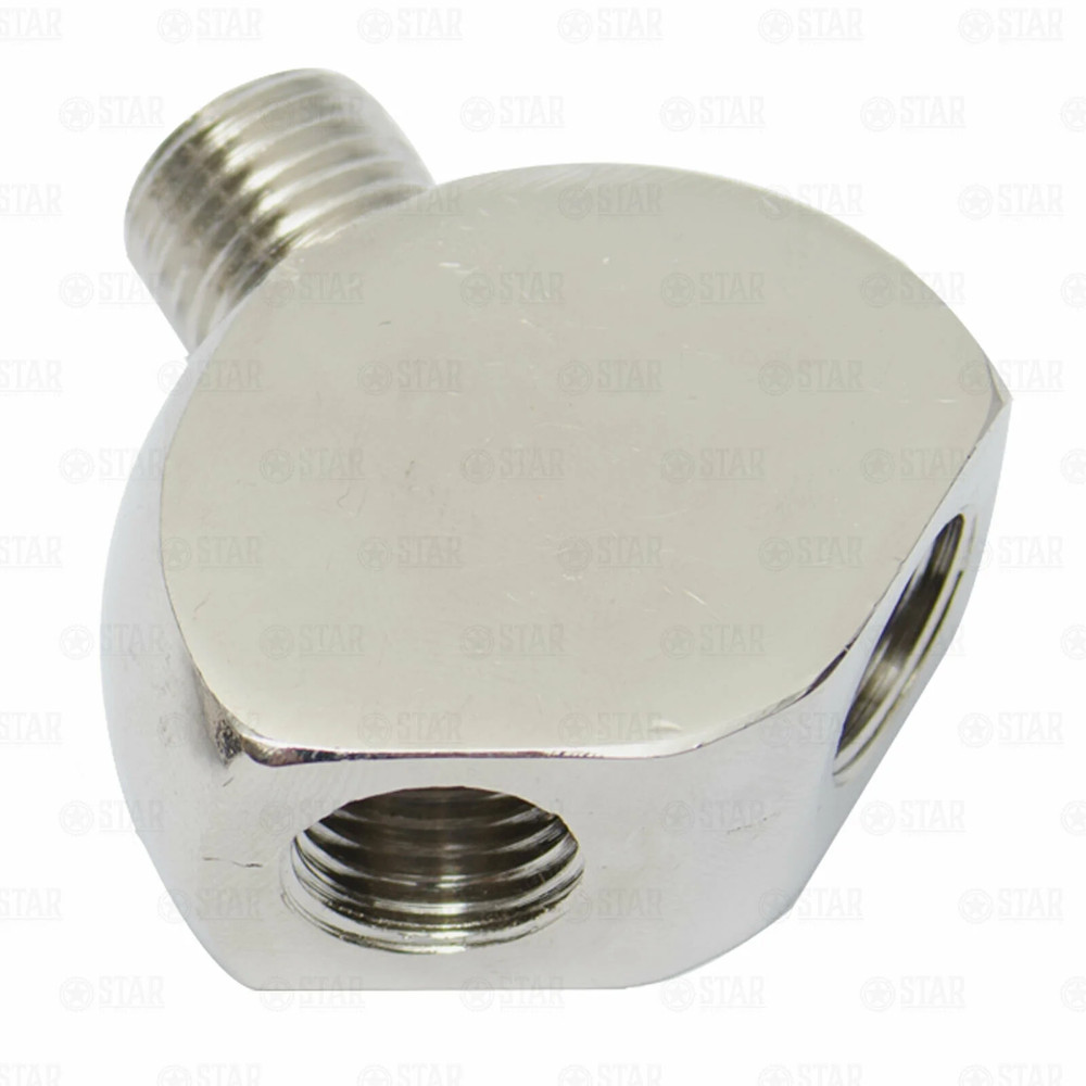 2 way Co2 Regulator Output Splitter with 1/4" Shutoffs Gas Distributor Manifold