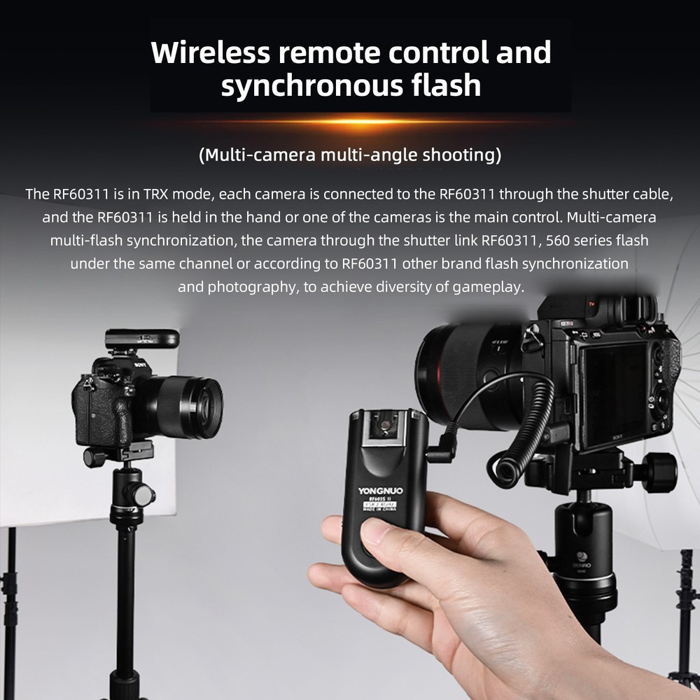 YONGNUO RF603II S2 2.4G Wireless Flash Trigger Transmitter 16 Channels JRSM