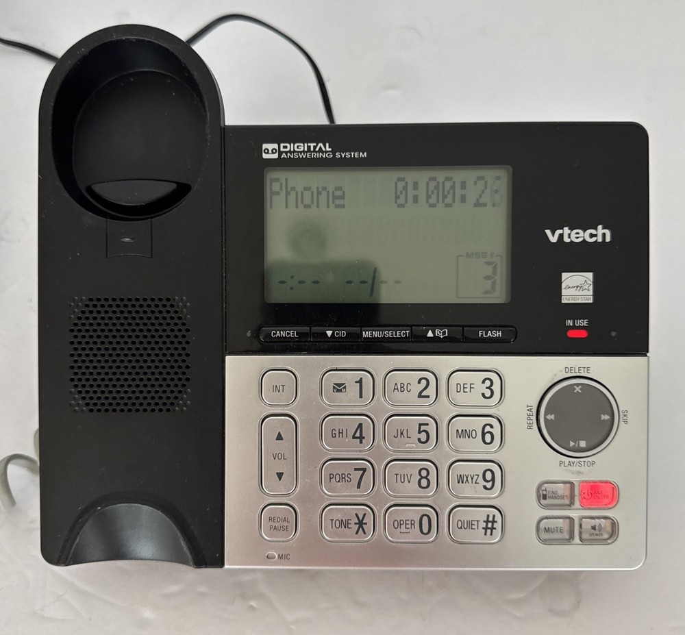 VTech Corded Phone Answering System Model VTECS6949 Extra Long Cord Works