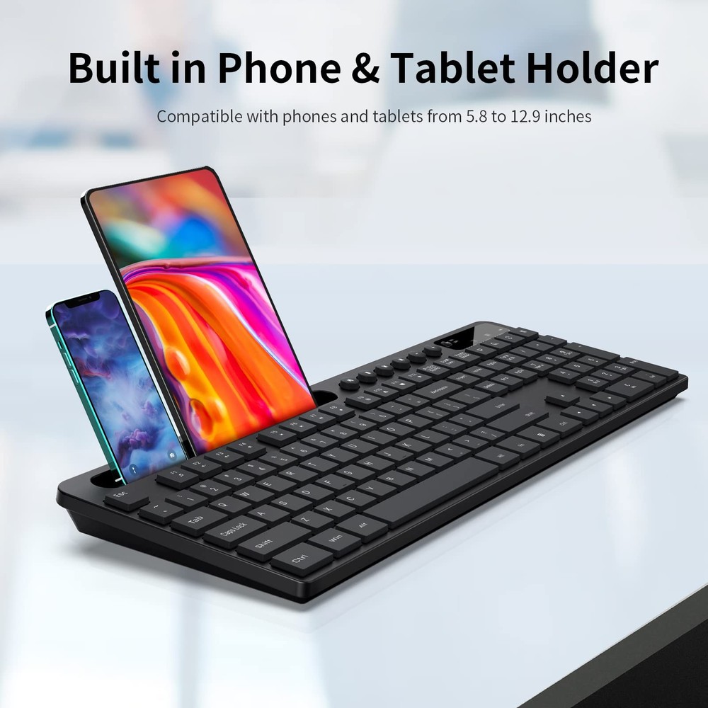 Wireless Keyboard and Mouse Combo, 2.4G Ergonomic Wireless Computer Keyboard ...