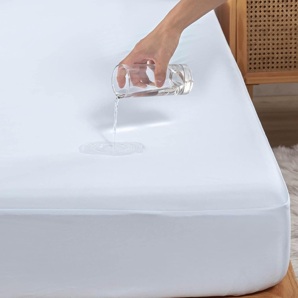 Waterproof Split King Mattress Protector for Adjustable Bed 2PCs Mattress Cov