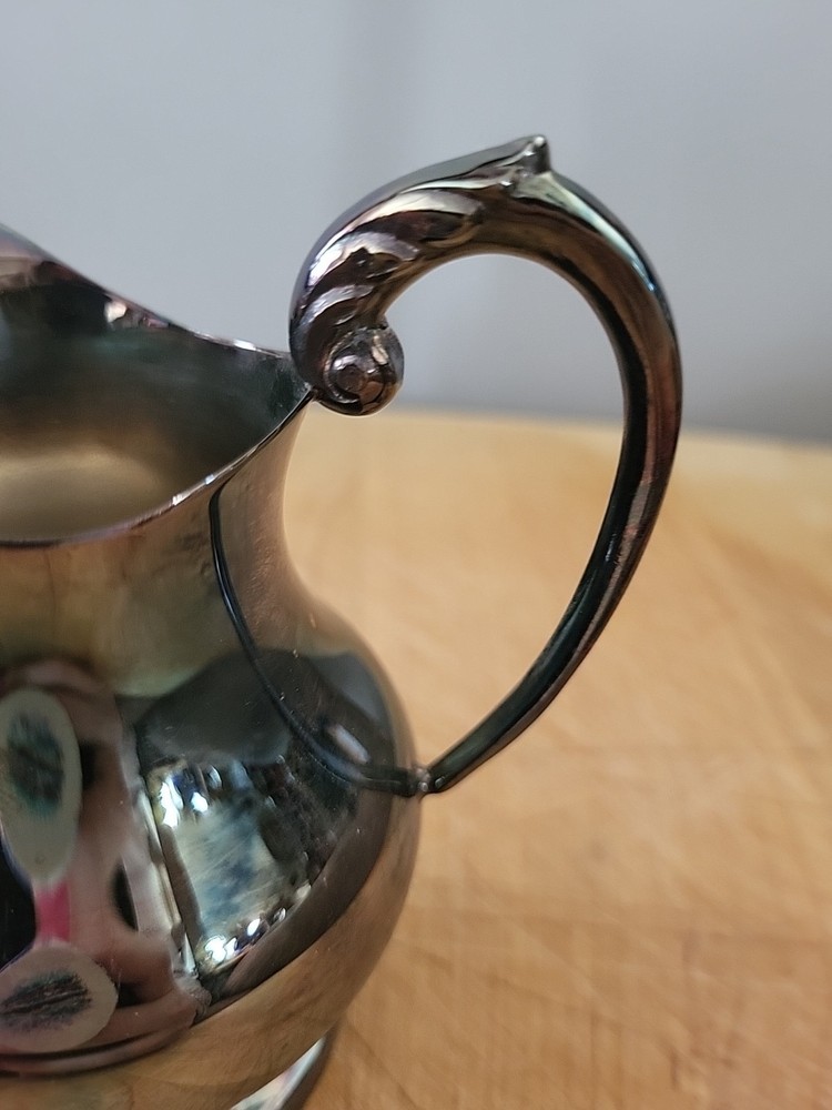 Antique Pitcher Silver Plated - 4" Tall