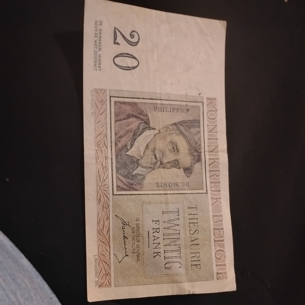 BELGIUM 20 Francs 1950 P-132a UNC Uncirculated