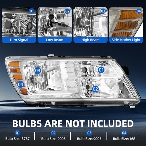 Headlight Assembly Compatible with 2009-2020 Dodge Journey Driver Left Side