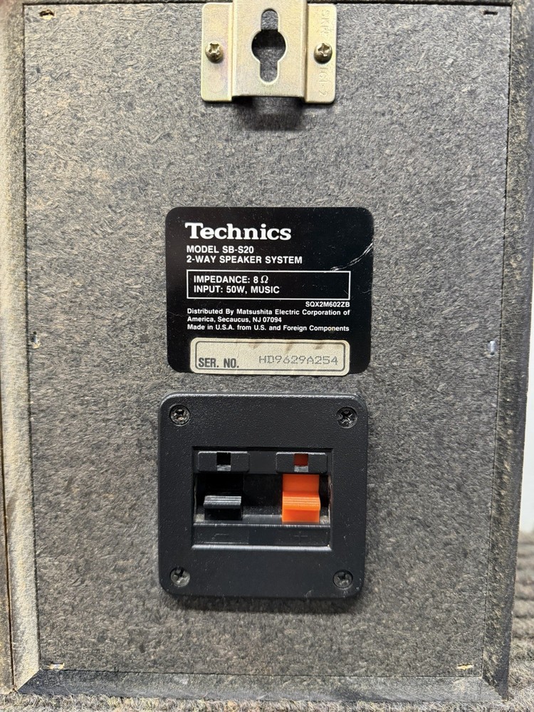 Technics SB-S20 4” 2-Way Mini Bookshelf Speakers 9x6x6