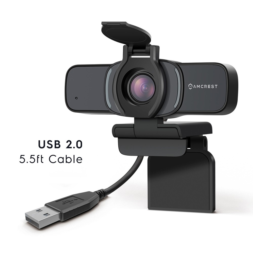 Amcrest Webcam PC Camera USB Built-in Mic Desktop Laptop Live Streaming ProHD