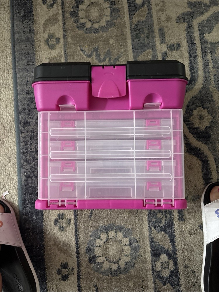 Plastic Tool Storage Organizer Box 4 Drawer Utility Craft Case Handle Portable