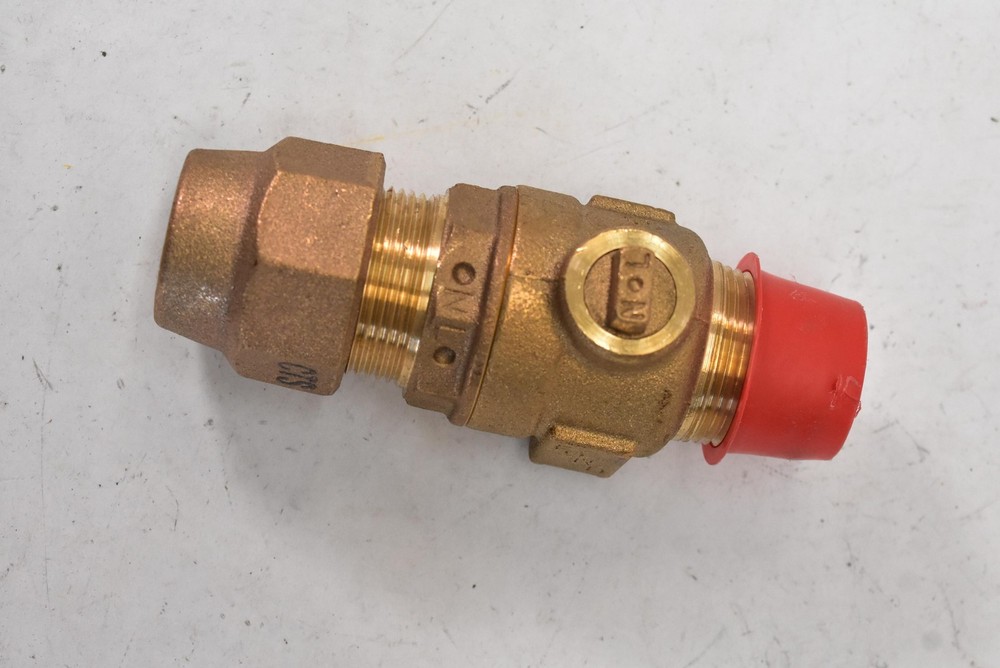 Ford Brass Inline Check Valve Compression Union Threaded 1" NL CTS Fitting